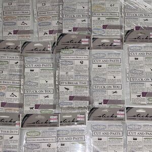 Scrapbooking Sticko Classified Stickers NWT VACATION CLASSIFIED Newspaper